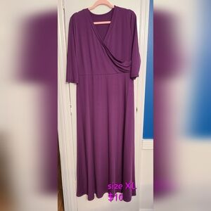 Chic Asymmetrical Purple Dress